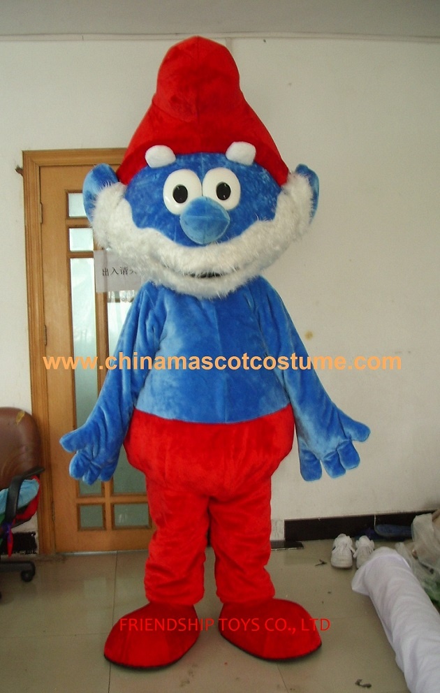 Papa Smurfs character costume, Papa Smurfs mascot costume
