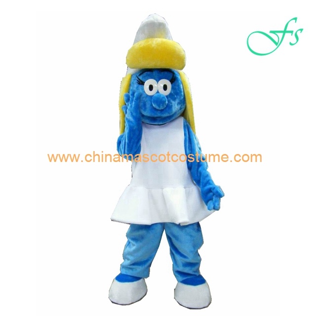 Smurfette smurfs plush mascot costume