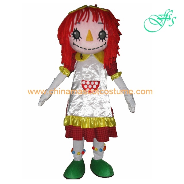Puppet girl custom mascot costume, puppet moving costume