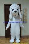 White dog cartoon mascot costume