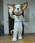 White dog character mascot costume