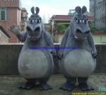 Hippo cartoon mascot costume