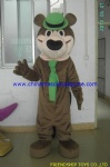 Yogi bear character mascot costume