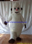 White snow monster mascot costume