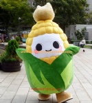 Sweet corn character costume, corn mondo mascot costume