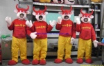 Red bull mascot costume, Red bull animal mascot costume