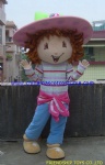 Strawberry shortcake cartoon mascot costume