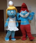 Papa Smurfs and Smurfette character costume