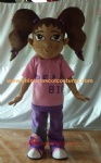 Girl cartoon mascot costume