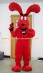 Red dog mascot costume