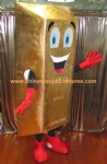 Gold bar moving mascot costume