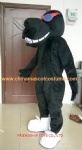 Black leopard character mascot costume