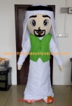 Arab man character mascot costume