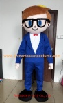 Handsome boy cartoon mascot costume
