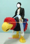 Ride on parrot character mascot costume