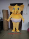 Little elephant with diaper animal mascot costume