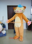 brown cat fur mascot costume