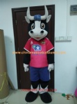 Black bull animal mascot costume