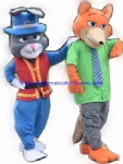 Judy Hopps and Nick Wilde cartoon mascot costume