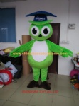 Green owl animal mascot costume
