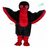 Black and red color bird animal mascot costumes for adult cardinal mascot costume