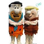 Barney Rubble and Fred Flintstone mascot costumes custom