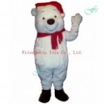 White bear animal mascot costume for party