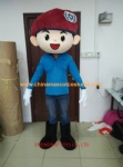 Policeman handsome boy character mascot costume
