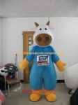 Knewer milk cow company logo mascot costume