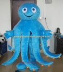 Blue octopus sea animal mascot costume