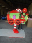 Christmas float train mascot costume