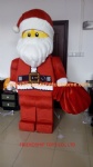 Lego Santa Claus mascot costume for Christmas