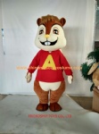 Big head Alvin squirrel cartoon mascot costume
