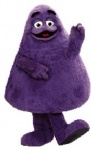 Grimace mascot costume, customized company mascot costume