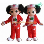 Custom girls mascot costume, girls cartoon costume for adult