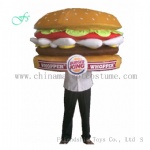 Custom Hamburger costume, customized hamburger mascot for advertising