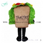 Toasties food costume, toasties mascot, toasties mascot costume