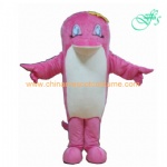 Pink dolphin dress mascot costume, dolphin animal costume