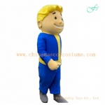 Vault boy character costume, Vault boy mascot costume