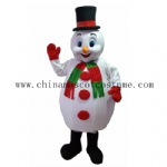 Frosty Snowman Mascot Costume, Holiday Character Costume for Advertising Use