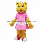 Pink Leopard Pink Dress character costume, animal custom mascot costume for Rental Use