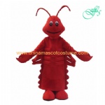 Shrimp mascot costume, shrimp animal costume