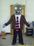 Zombie vs plant cartoon mascot costume