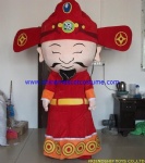 The God of Wealth plush mascot costume,chinese new year mascot costume