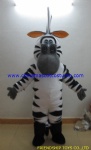 Zebra cartoon mascot costume