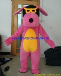 Dog mascot costume with glasses