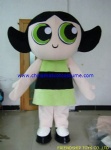 Buttercup, Powerpuff girls moving mascot costume, powerpuff girls costume, power puff girls costume