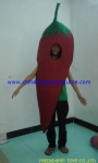 Red pepper, chili food moving mascot costume