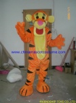 Bouncing tiger cartoon mascot costume