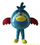 Blue angry bird game character mascot costume